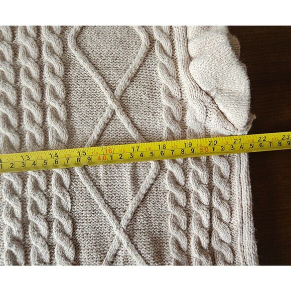 Pink Lily Cable Knit Sweater Vest, Ruffled sleeves, Sz M, Excellent cond. - Picture 12 of 13